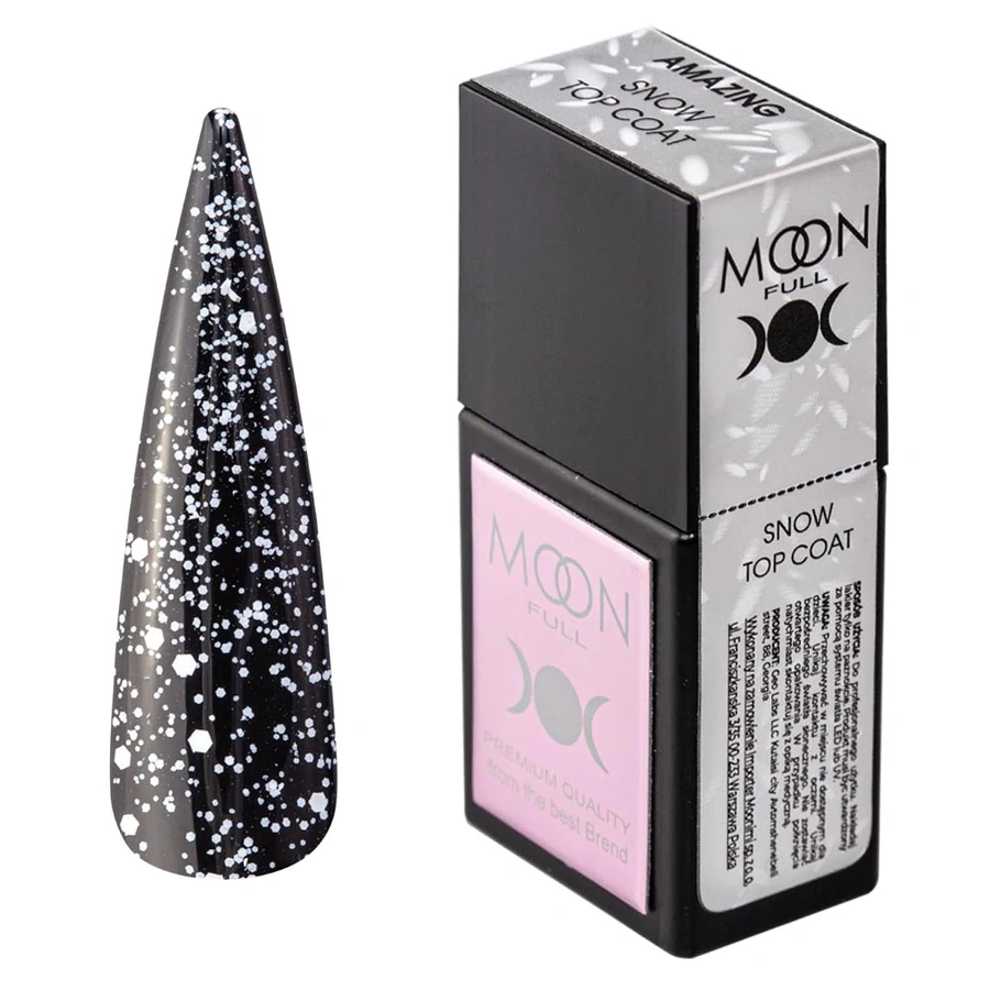 Топ для гель-лаку з ефектом снігу MOON FULL Amazing Snow Top Coat без липкого шару 12 мл