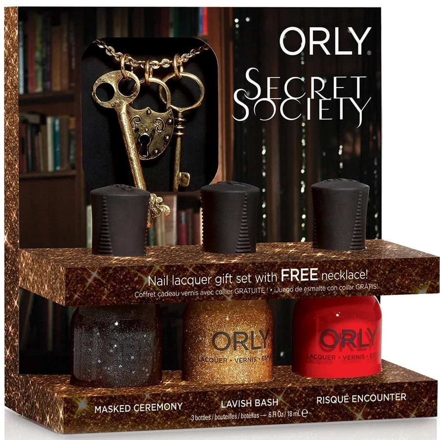 Набір лаків Orly + підвіска ORLY Secret Society GWP - Free Lock and Key Neclace