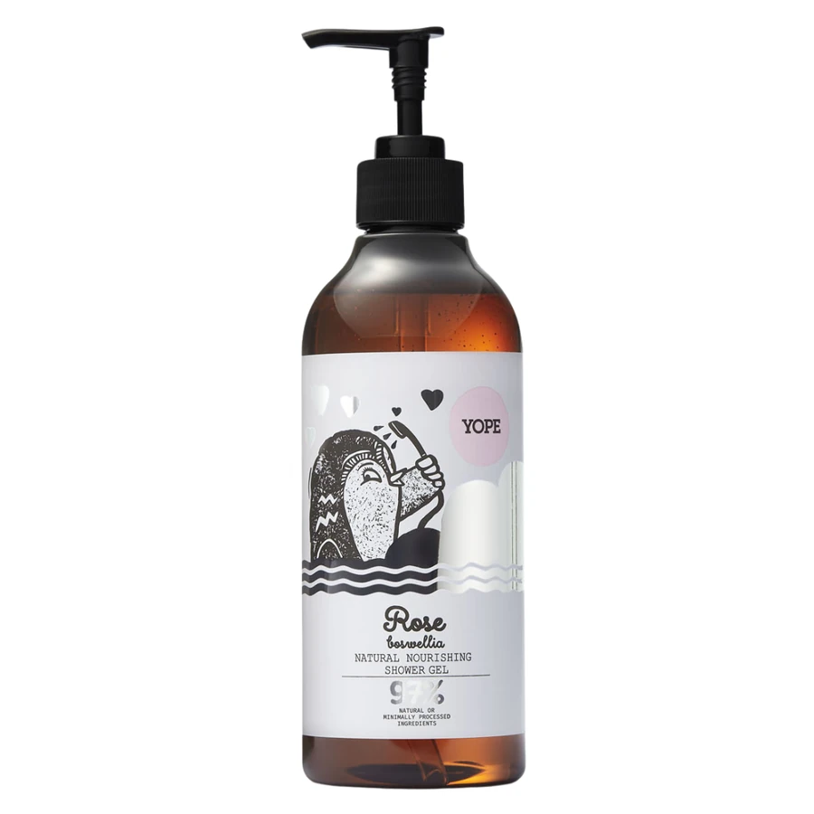 Гель для душу з ароматом троянди та босвелії YOPE Natural Nourishing Shower Gel Rose and Boswellia 400 мл