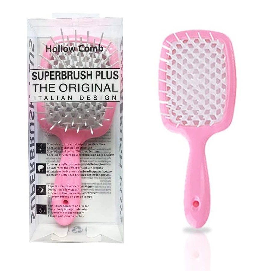 Гребінець для волосся Hollow Comb Superbrush Plus The Original Italian Design в асортименті