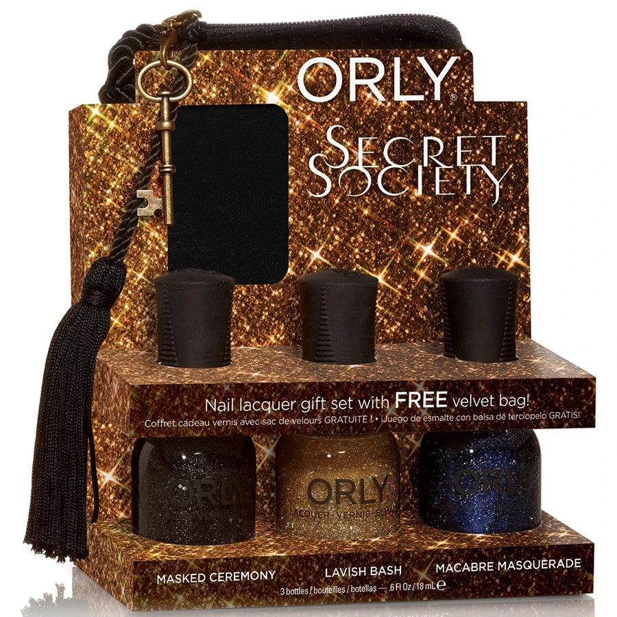 Набір лаків Orly + сумочка ORLY Secret Society GWP - Free Velvet Bag
