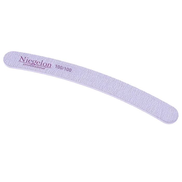 Пилка для штучних нігтів Niegelon Nail File Banana 6-0313 100/100 грит