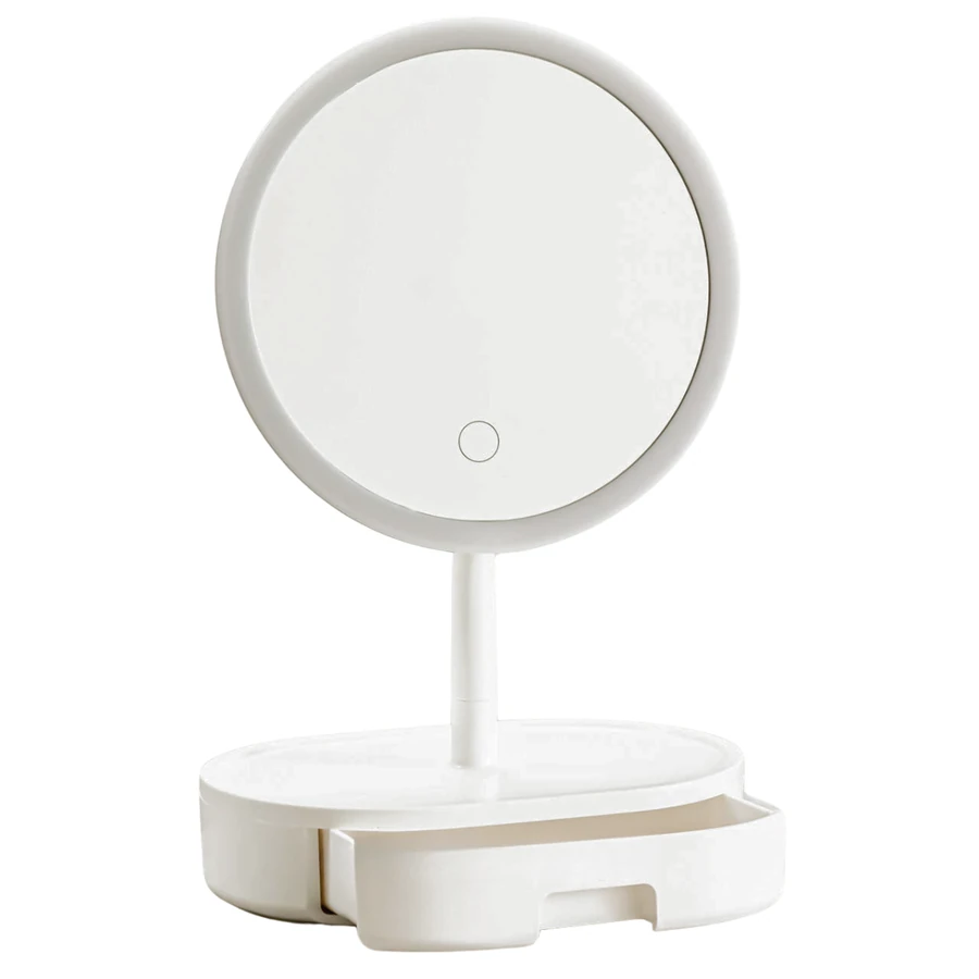 Дзеркало косметичне La Rosa LED Intelligence Fill Light Cosmetic Mirror 4484-LRN з органайзером