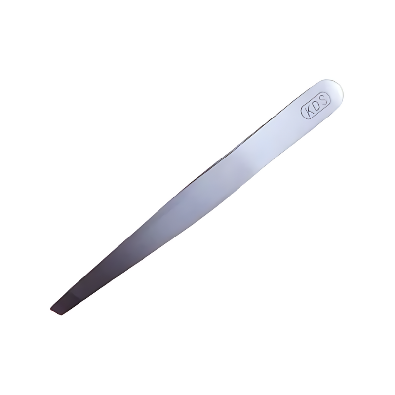 Пінцет для брів скошений KDS Tweezers 1-5270 матовий