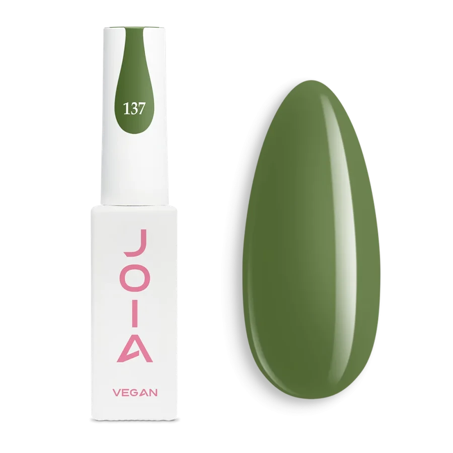 Гель-лак для нігтів JOIA vegan 137 темно-оливковий, емаль 6 мл