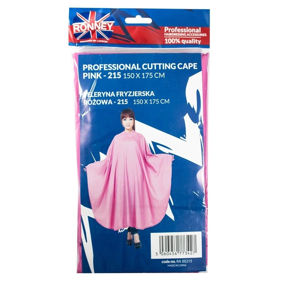 Перукарська накидка Ronney Cutting Cape Pink RA00215 рожевий