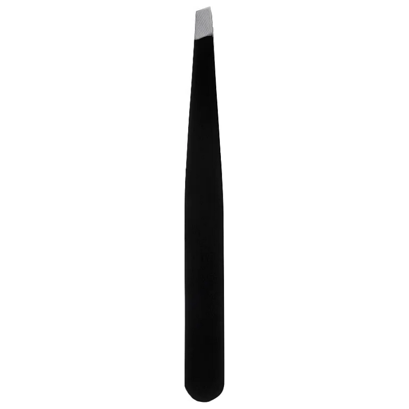 Пінцет для брів скошений Elixir Tweezers for Eyebrows 547 чорний
