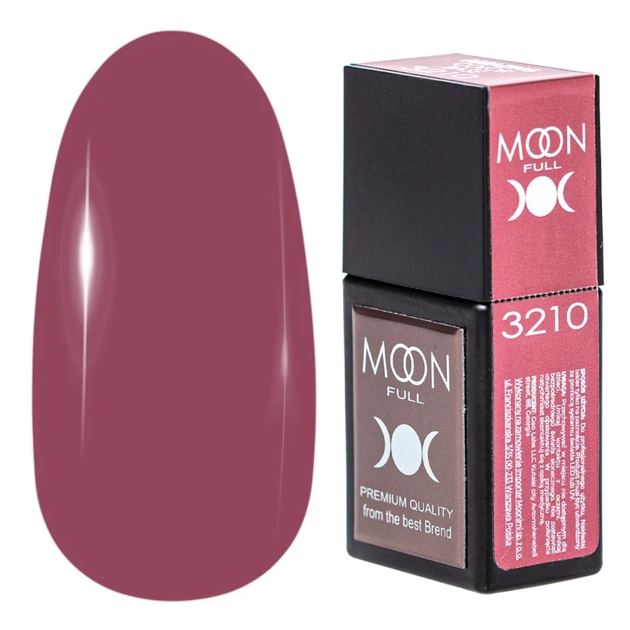 Кольорова база для гель-лаку MOON FULL Amazing Color Base №3210 коралово-рожевий, емаль 12 мл