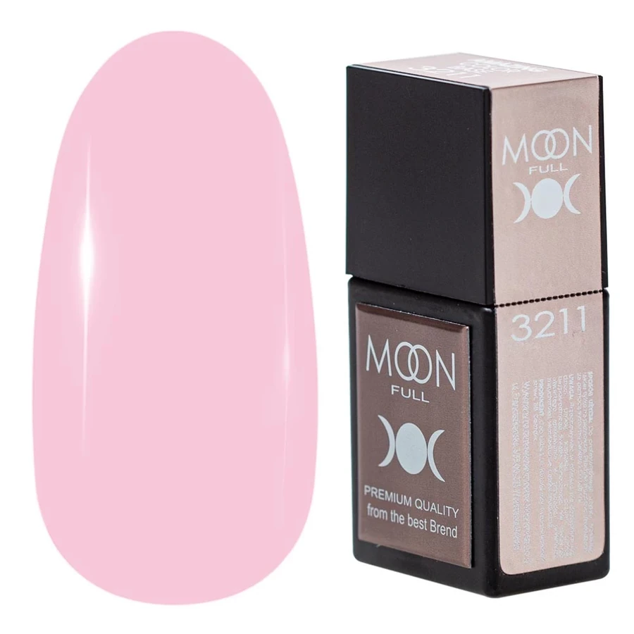 Кольорова база для гель-лаку MOON FULL Amazing Color Base №3211 молочно-рожевий, емаль 12 мл