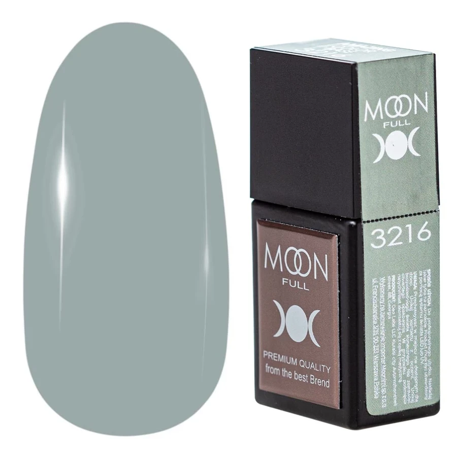 Кольорова база для гель-лаку MOON FULL Amazing Color Base №3216 темний зелений чай, емаль 12 мл