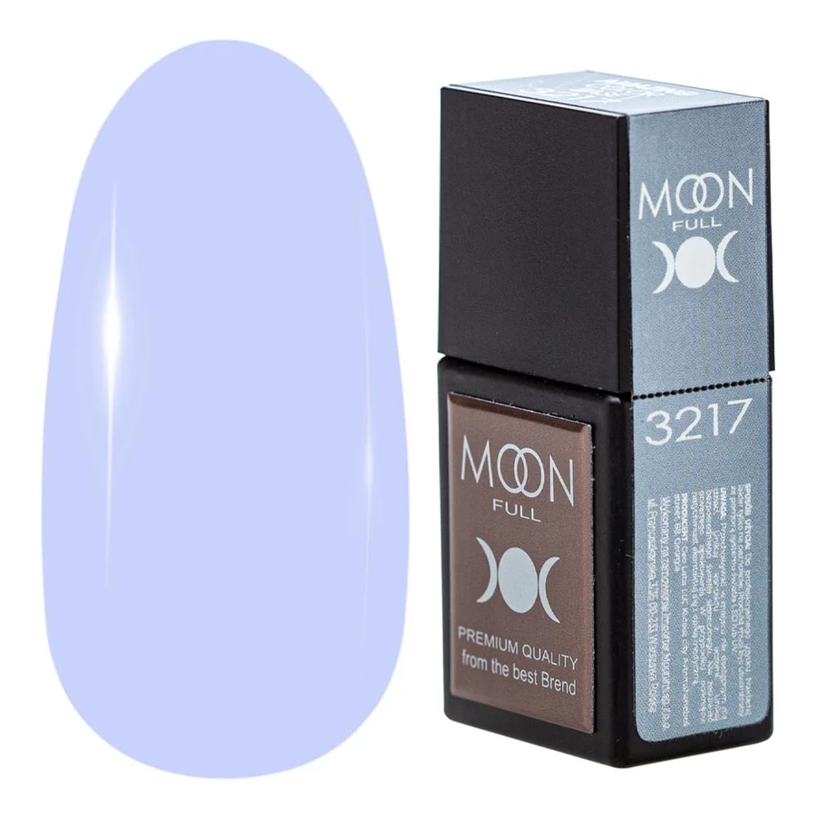 Кольорова база для гель-лаку MOON FULL Amazing Color Base №3217 блідий волошковий, емаль 12 мл