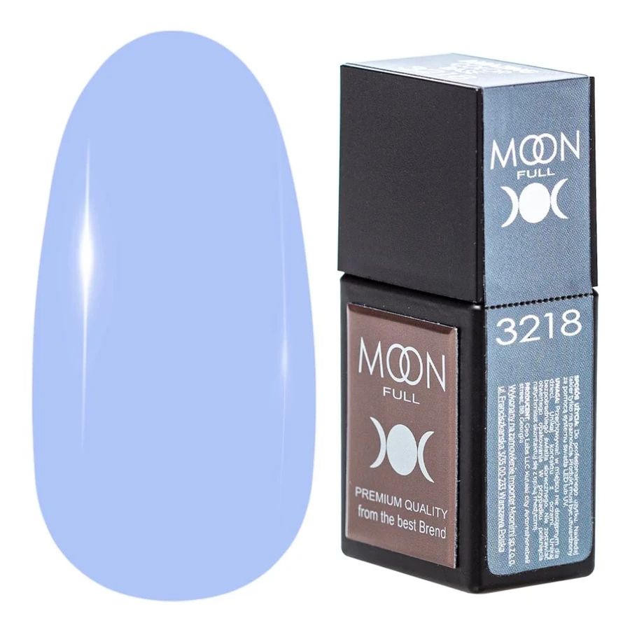 Кольорова база для гель-лаку MOON FULL Amazing Color Base №3218 блакитний, емаль 12 мл
