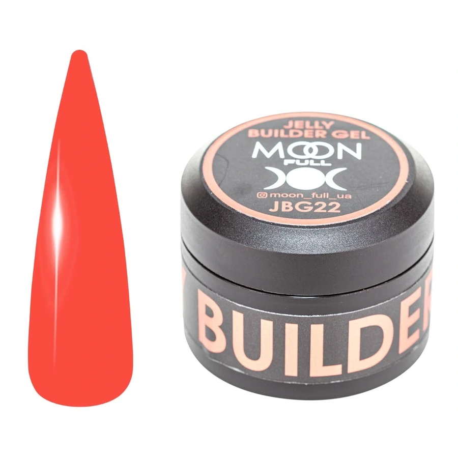 Гель-желе для моделювання та укріплення нігтів MOON FULL Jelly Builder Gel №JBG22 морквяний 30 мл