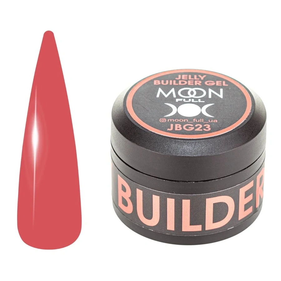 Гель-желе для моделювання та укріплення нігтів MOON FULL Jelly Builder Gel №JBG23 коралово-червоний 30 мл