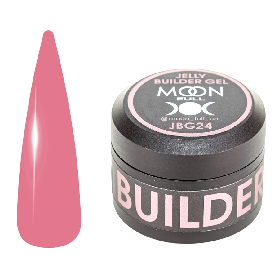 Гель-желе для моделювання та укріплення нігтів MOON FULL Jelly Builder Gel №JBG24 блідо-рожевий 30 мл