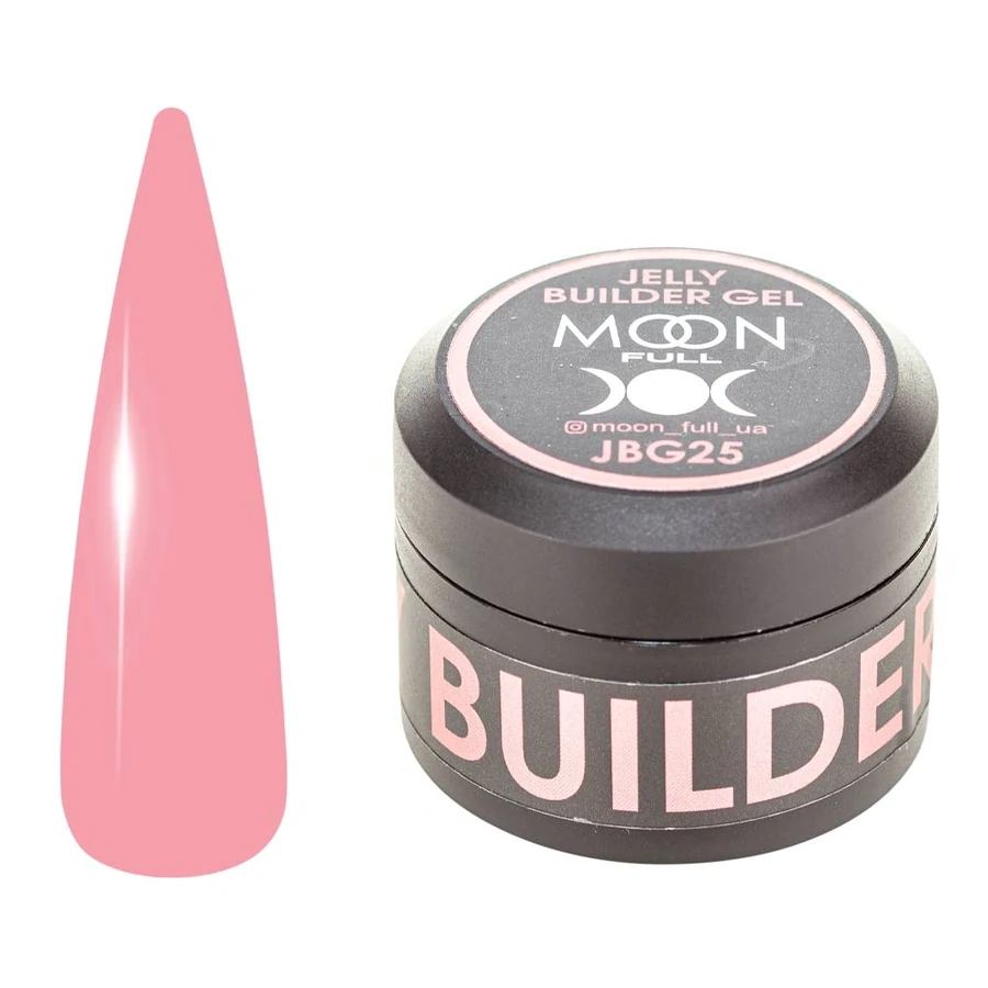 Гель-желе для моделювання та укріплення нігтів MOON FULL Jelly Builder Gel №JBG25 рожевий, напівпрозорий 30 мл
