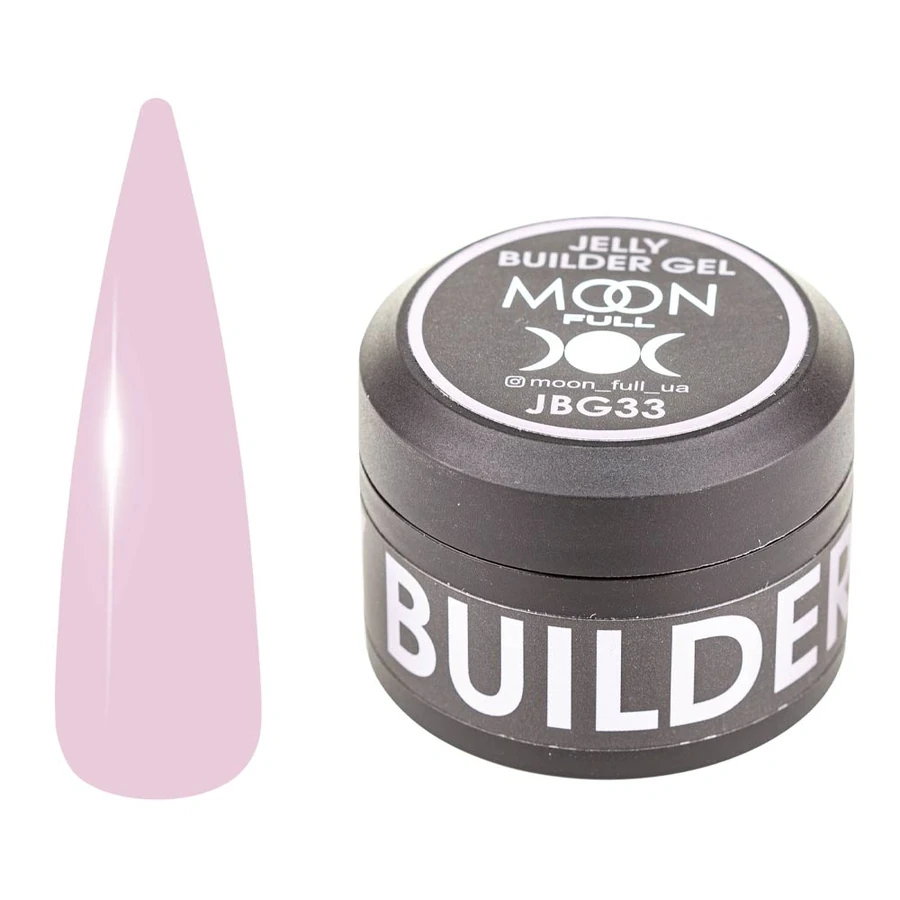 Гель-желе для моделювання та укріплення нігтів MOON FULL Jelly Builder Gel №JBG33 ніжно-рожевий 30 мл