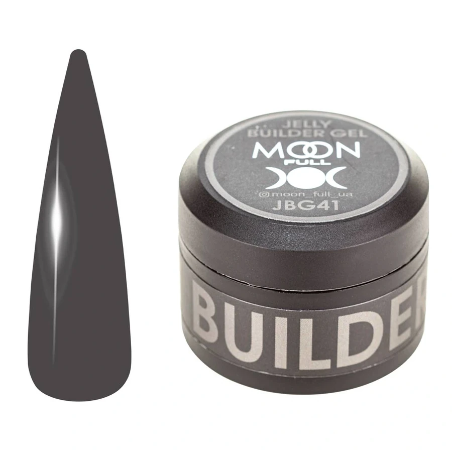 Гель-желе для моделювання та укріплення нігтів MOON FULL Jelly Builder Gel №JBG41 темно-сірий 30 мл