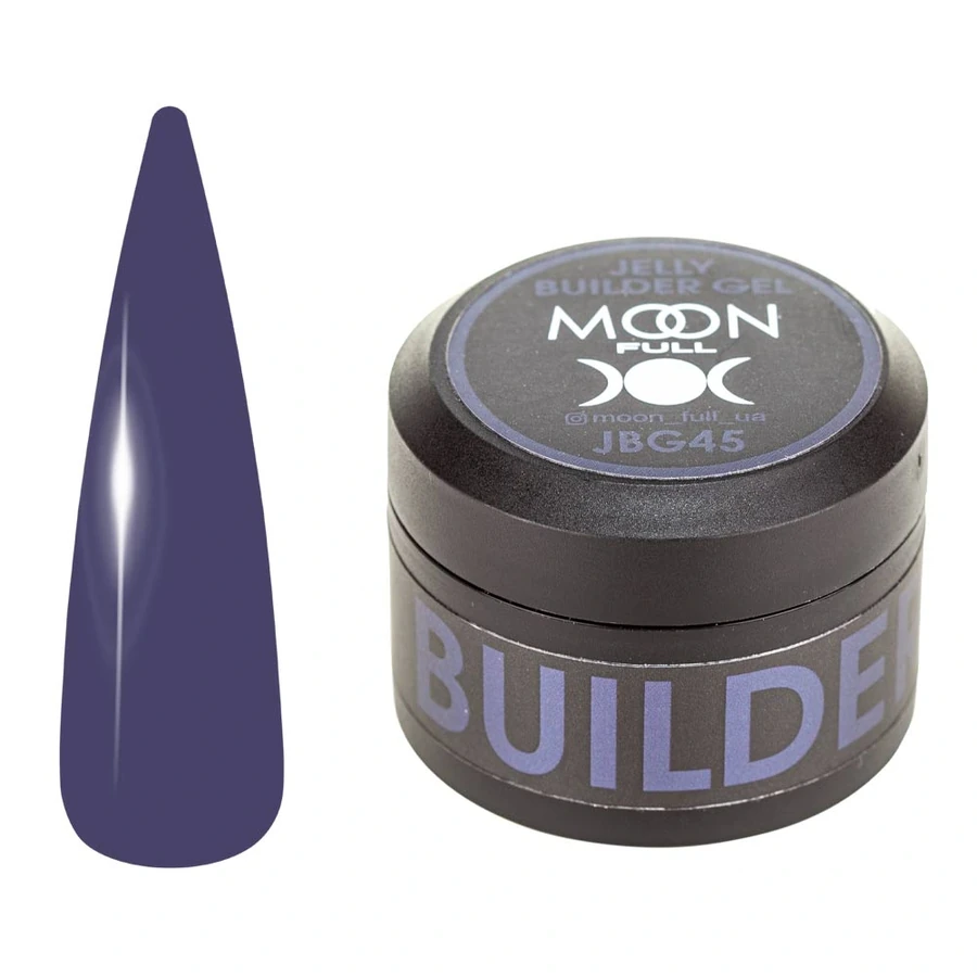 Гель-желе для моделювання та укріплення нігтів MOON FULL Jelly Builder Gel №JBG45 темно-синій 30 мл