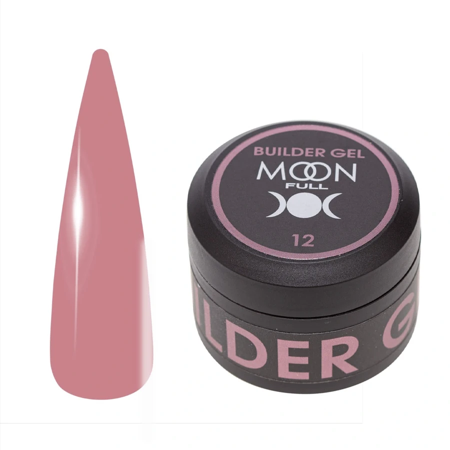 Універсальний гель для нарощування та моделювання MOON FULL Builder Gel №12 світло-коричневий 30 мл