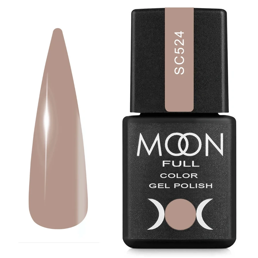 Гель-лак MOON FULL Color Gel Polish №SC524 кава з молоком, емаль 8 мл