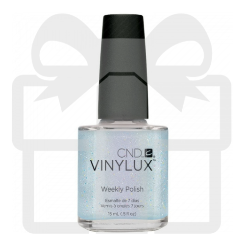 Подарунок! Лак для нігтів CND ПОДАРУНОК! Лак для нігтів VINYLUX 179 Dazzlig Dance прозорий з фіолетовим відливом та дрібними голографічними блискітками 15 мл