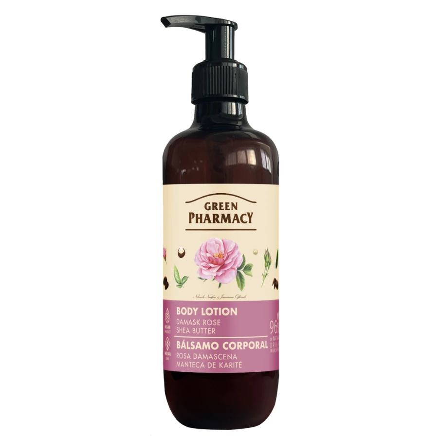 Лосьйон для тіла "Дамаська троянда та масло ши" Green Pharmacy Body Lotion Damask Rose & Shea Butter 400 мл