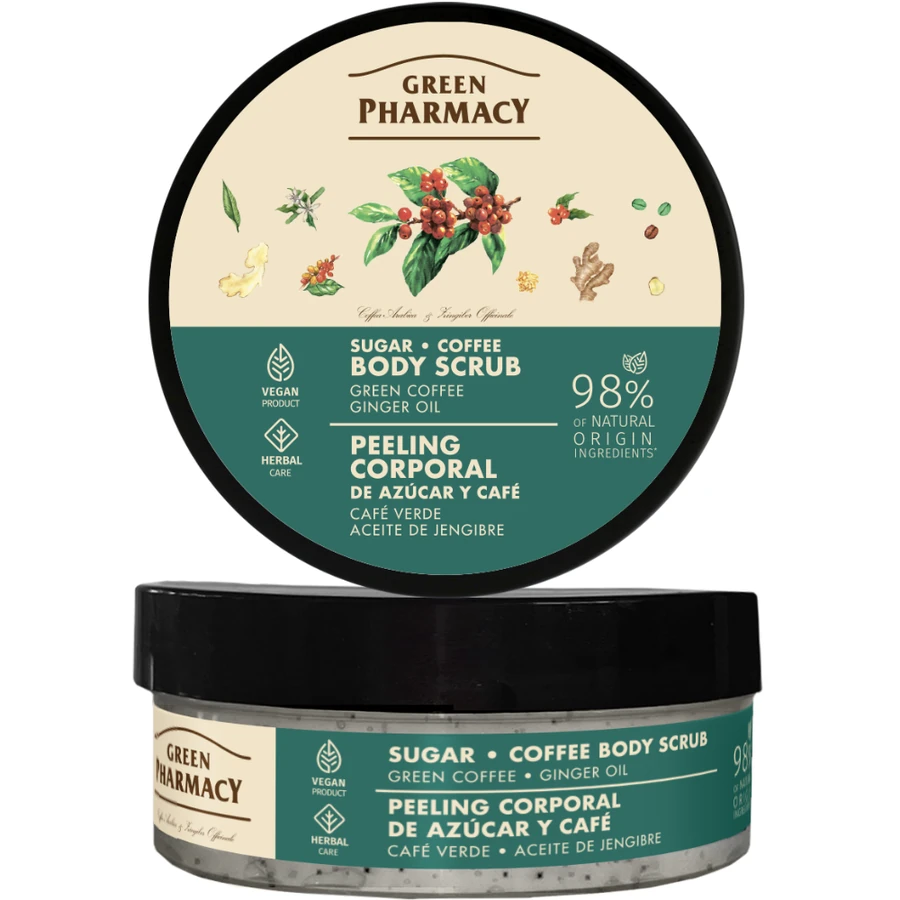 Green Pharmacy Sugar-Coffee Body Scrub Green Coffee & Ginger Oil 200 мл