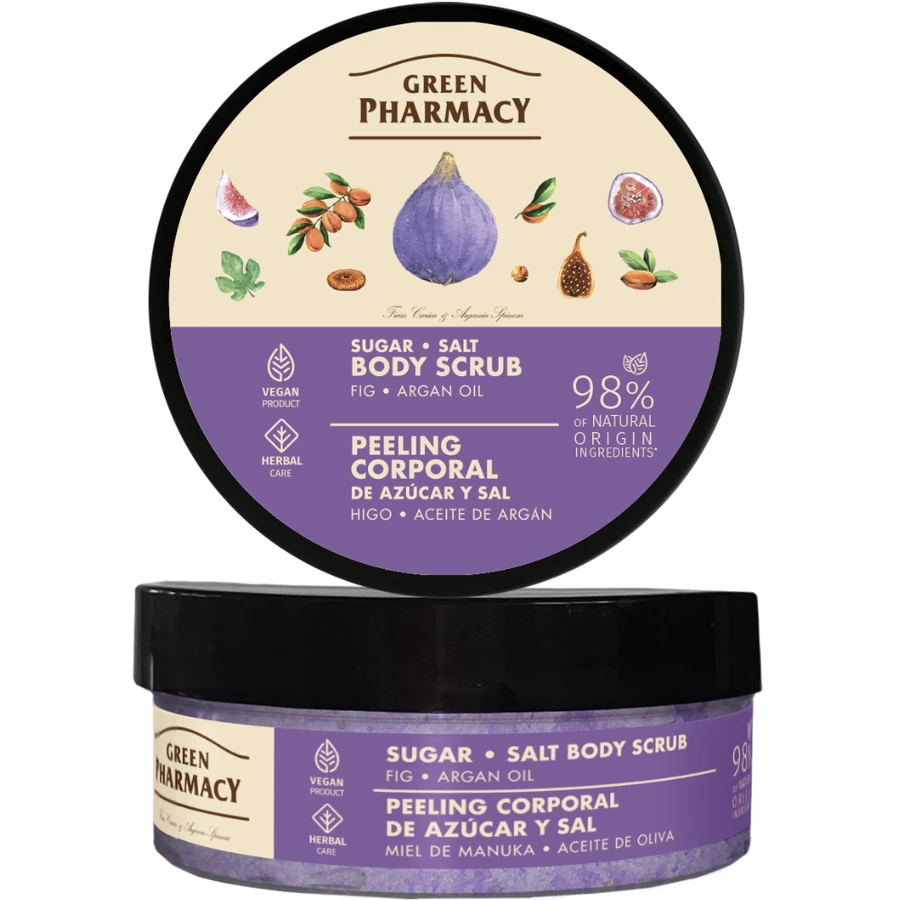 Green Pharmacy Sugar-Salt Body Scrub Fig & Argan Oil 200 мл