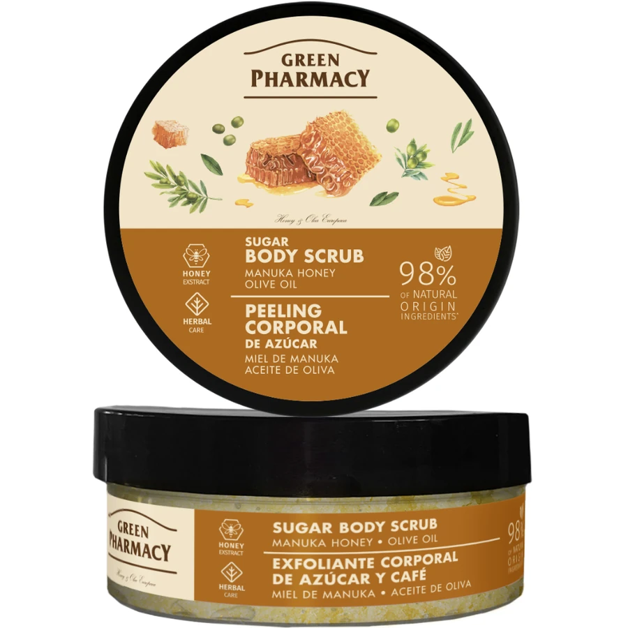 Green Pharmacy Sugar Body Scrub Manuka Honey Olive Oil 200 мл