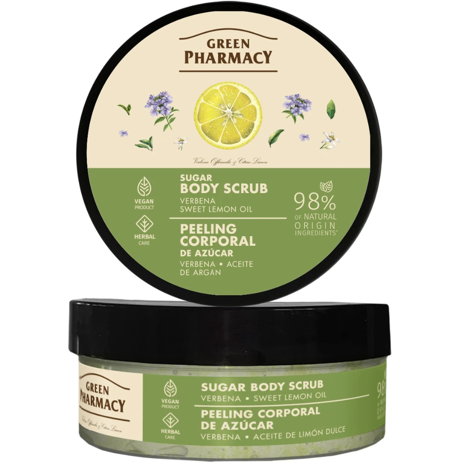 Green Pharmacy Sugar Body Scrub Verbena & Sweet Lemon Oil 200мл