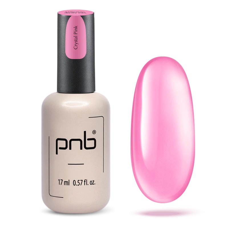 Конструюючий екстра-стійкий гель PNB Strong Iron Gel Сrystal Pink прозорий з рожевим відтінком 17 мл