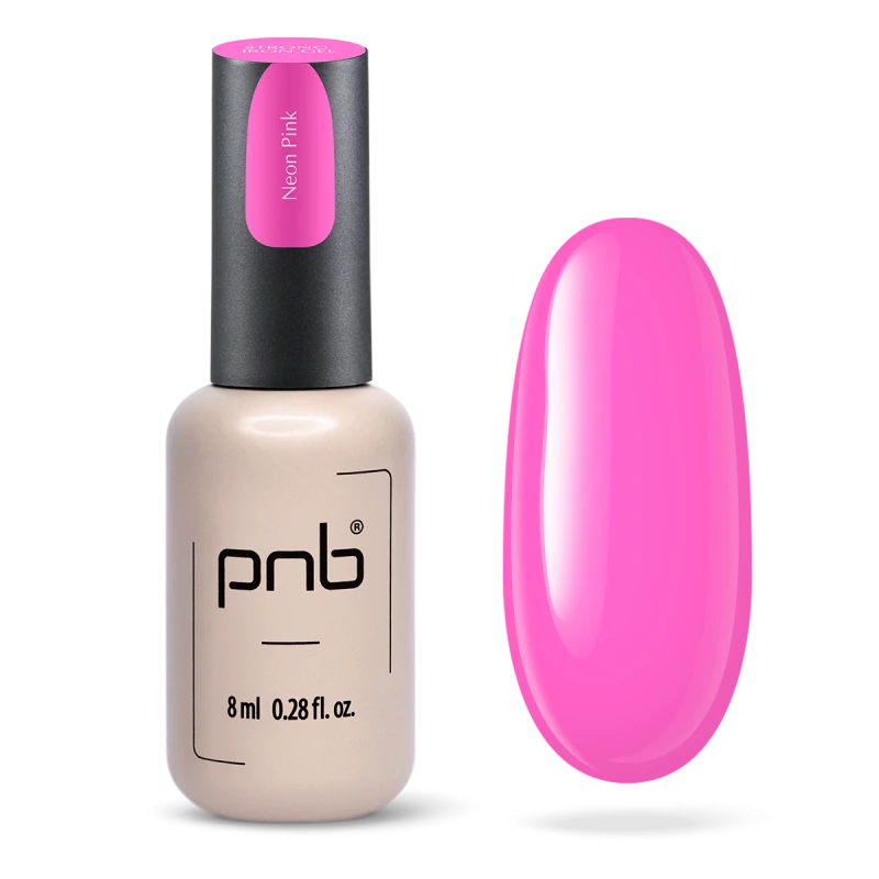 Конструюючий гель екстра-стійкий PNB Strong Iron Gel Neon Pink рожевий, неоновий 8 мл