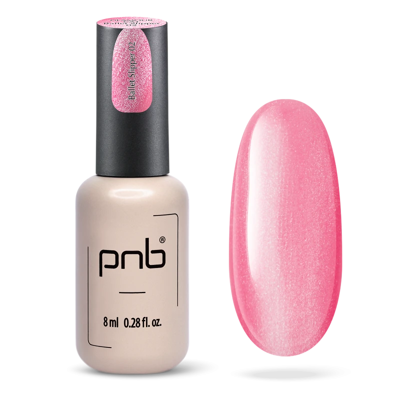 Магнітний гель-лак PNB Magnetic Gel Polish Glamour Cat 02 Ballet Slipper рожевий, напівпрозорий 8 мл