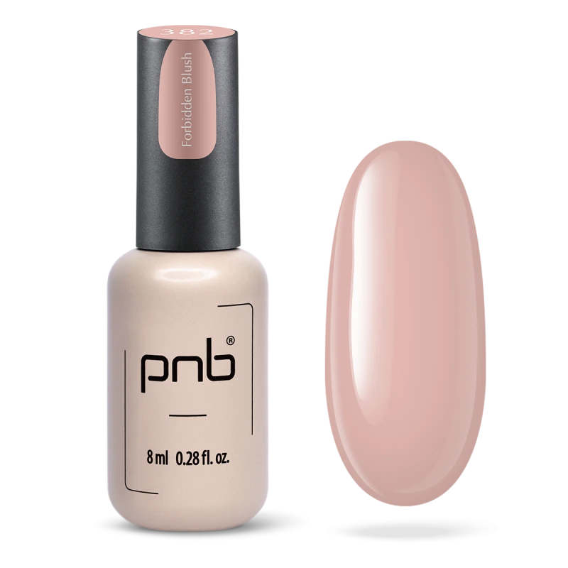Гель-лак PNB №382 Forbidden Blush рожево-бежевий, емаль 8 мл