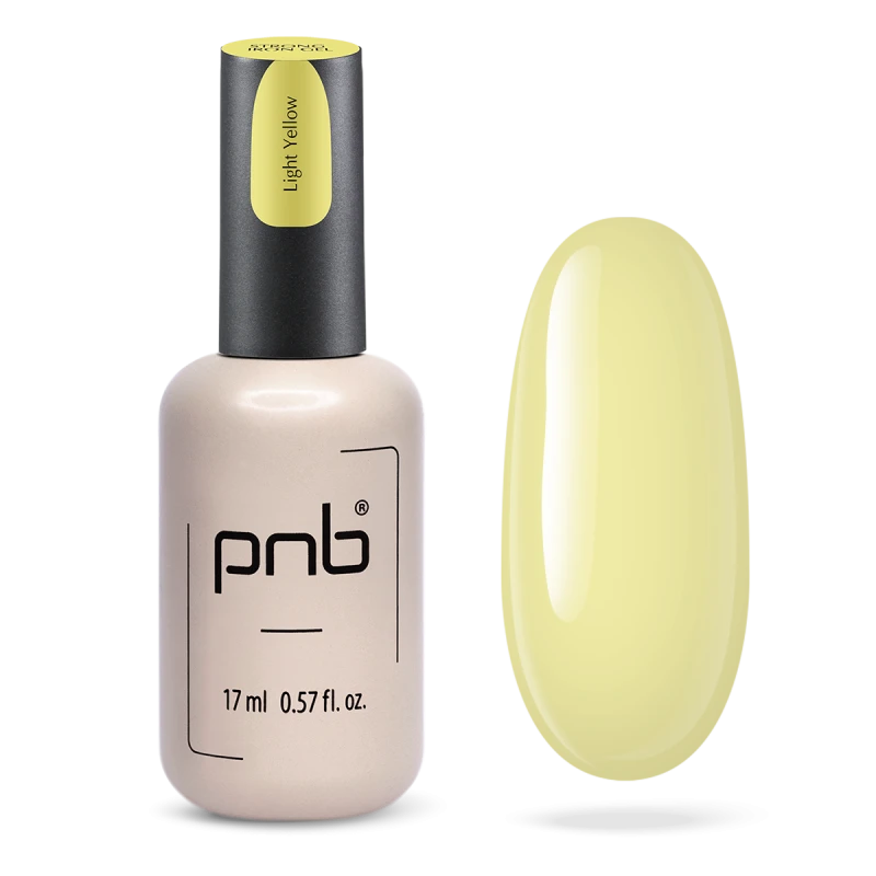 Гель конструюючий екстра-стійкий PNB Strong Iron Gel Light Yellow світлий жовтий 17 мл