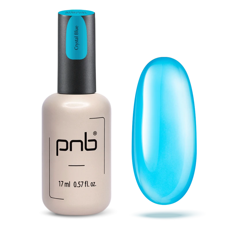 Гель конструюючий екстра-стійкий PNB Strong Iron Gel Сrystal Blue прозорий з блакитним відтінком 17 мл