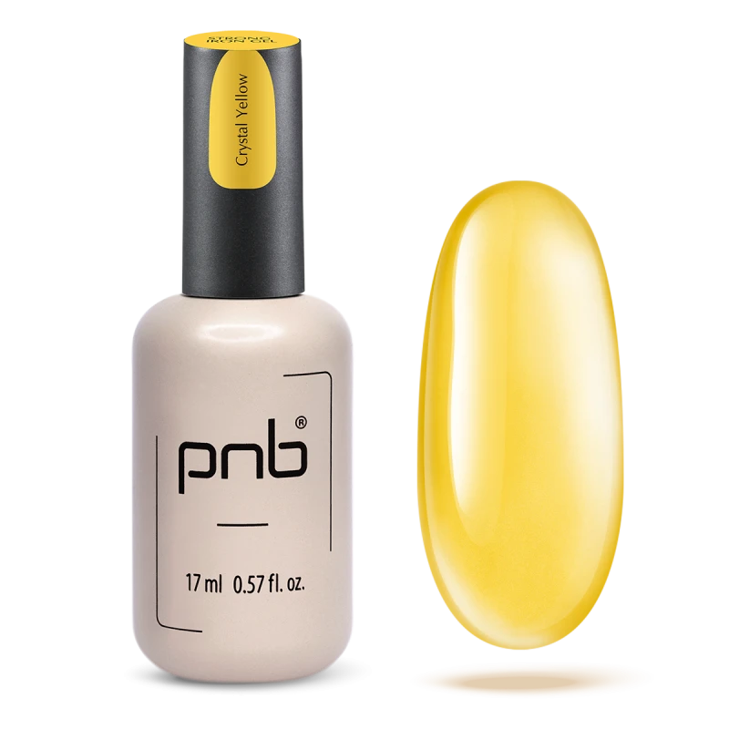 Гель конструюючий екстра-стійкий PNB Strong Iron Gel Сrystal Yellow прозорий з жовтим відтінком 17 мл