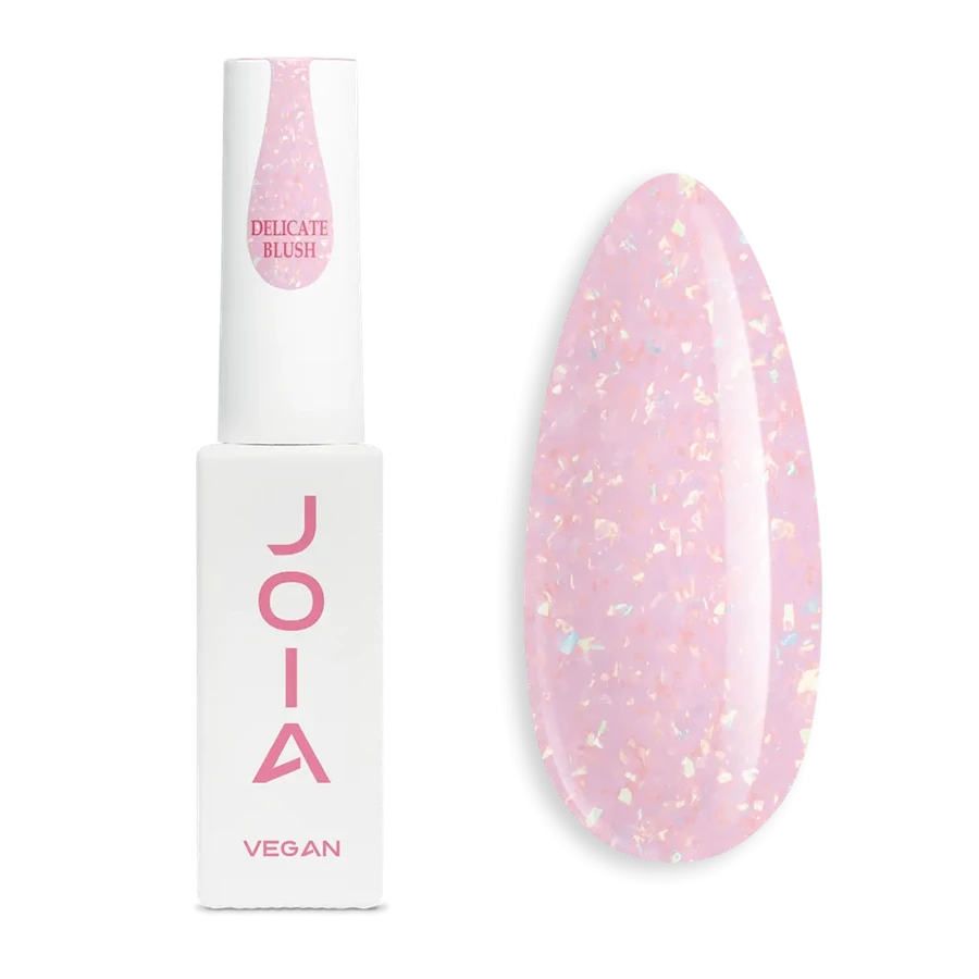 JOIA Vegan PolyLiquid Gel Delicate Blush молочно-рожевий, з голографічною слюдою 8 мл