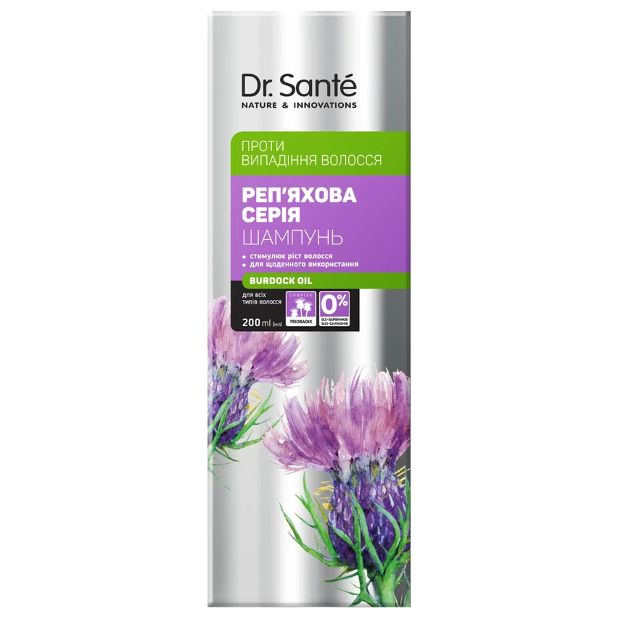 Шампунь проти випадіння волосся "Репяхова серія" Dr.Sante Burdock Oil Hair Shampoo 200 мл