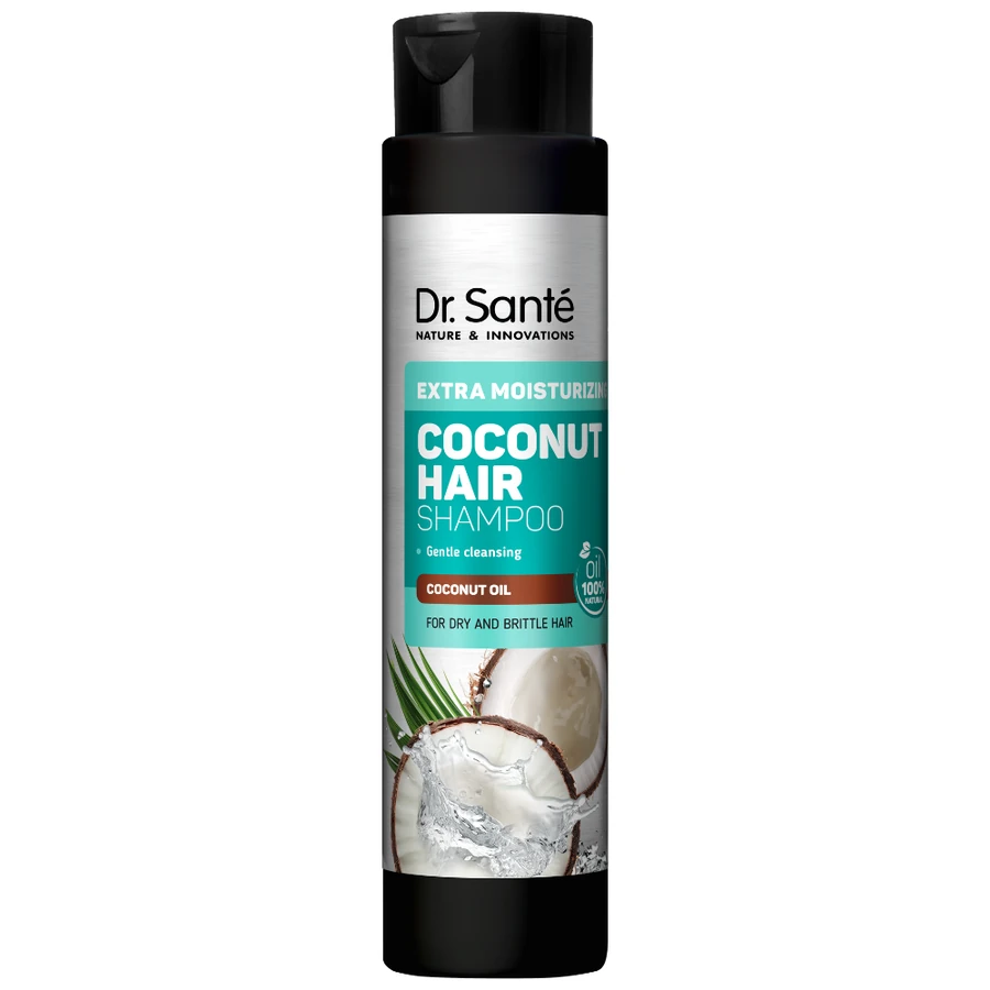 Шампунь з кокосовим маслом "Екстразволоження" Dr.Sante Coconut Hair Shampoo Coconut Oil 400 мл