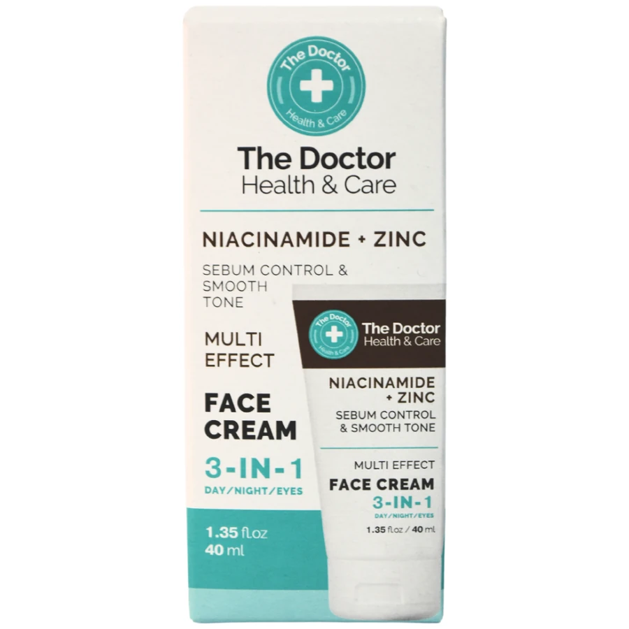 Крем для обличчя 3в1 "Ніациамід+Цинк" The Doctor Niacinamide + Zinc Face Cream Multi Effect 3-in-1 40 мл