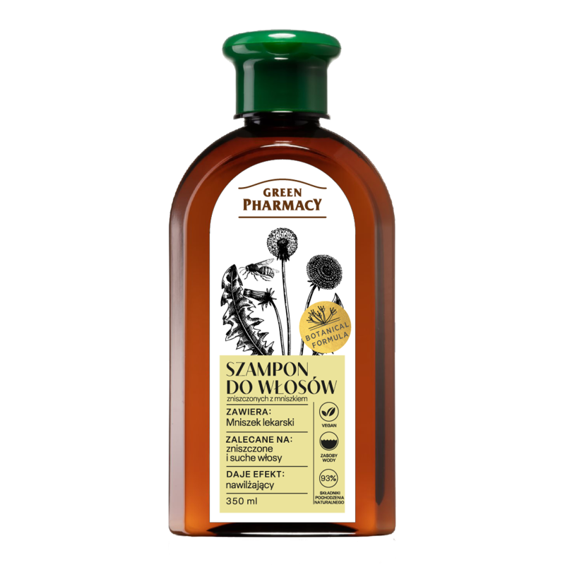 Шампунь для пошкодженого волосся з кульбабою Green Pharmacy Herbs Shampoo for Damaged Hair with Dandelion 350 мл