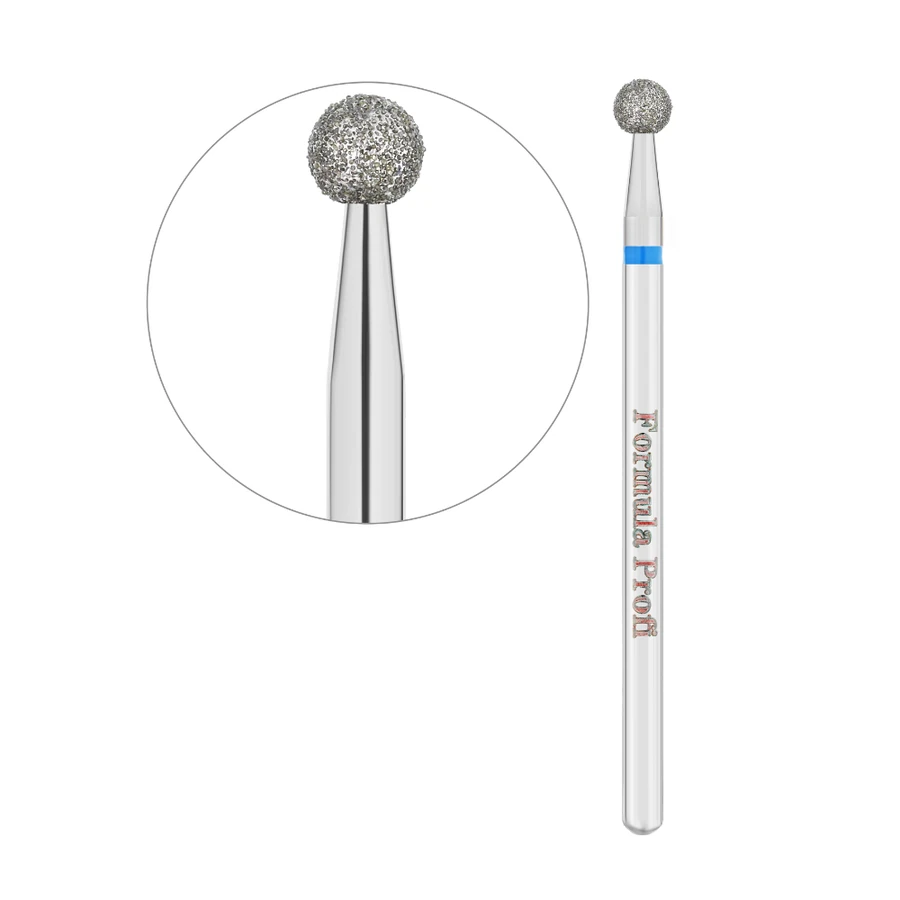 Фреза алмазна куля Formula Profi Diamond Nozzle Blue Premium синя, середня жорсткість 3.5 мм