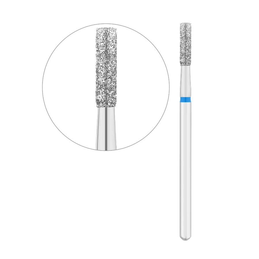 Фреза алмазна циліндр Formula Profi Diamond Nozzle Blue Premium синя, середня жорсткість 2.3 мм