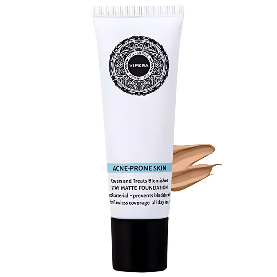 Легка тональна основа для шкіри з акне Vipera Cos-Medica Acne-Prone Skin Stay Matte Foundation №04 Champagne 30 мл