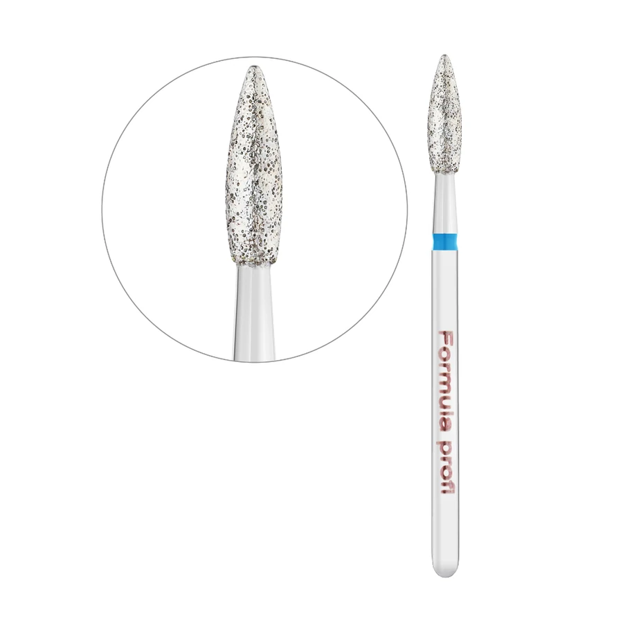 Фреза алмазна полум`я Formula Profi Diamond Nozzle Blue Premium синя, середня жорсткість 2.3 мм