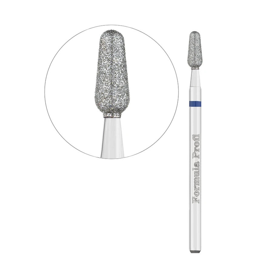 Фреза алмазна конус заокруглений Formula Profi Diamond Nozzle Blue Premium синя, середня жорсткість 5.0 мм