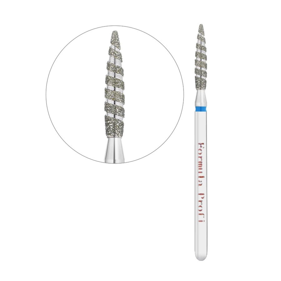 Фреза алмазна торнадо Formula Profi Diamond Nozzle Blue Premium синя, середня жорсткість 2.3 мм