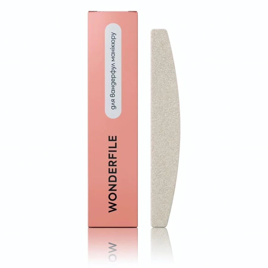 Змінні файли на клейовій основі Wonderfile Replacement Nail Files 180 грит білі 20 шт